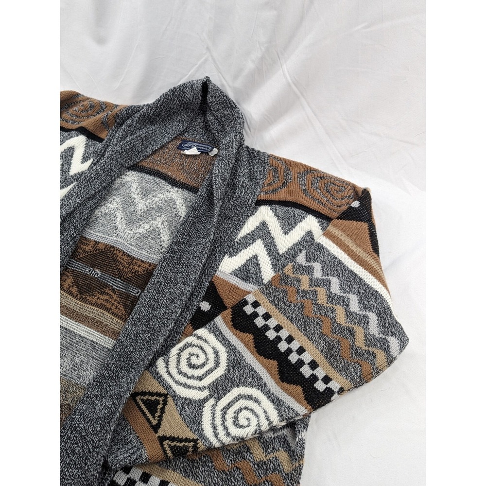 Vintage‎ JJ Browne Sweater Woman Large Aztec Southwestern Knit Grandma Cardigan